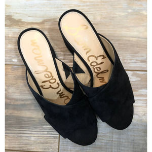 Sam Edelman Black Heeled Mules
